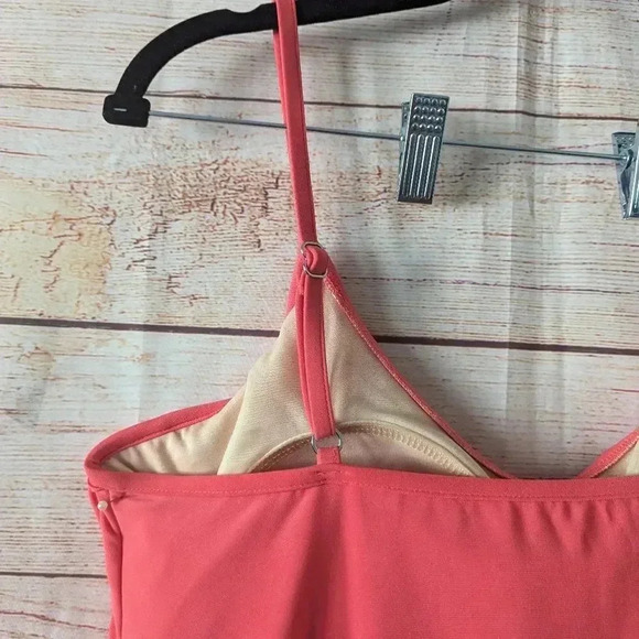 Magicsuit Size 14 Rita Tankini Swim Top Peach Triple Tiered Padded Bra Insert - Picture 5 of 12